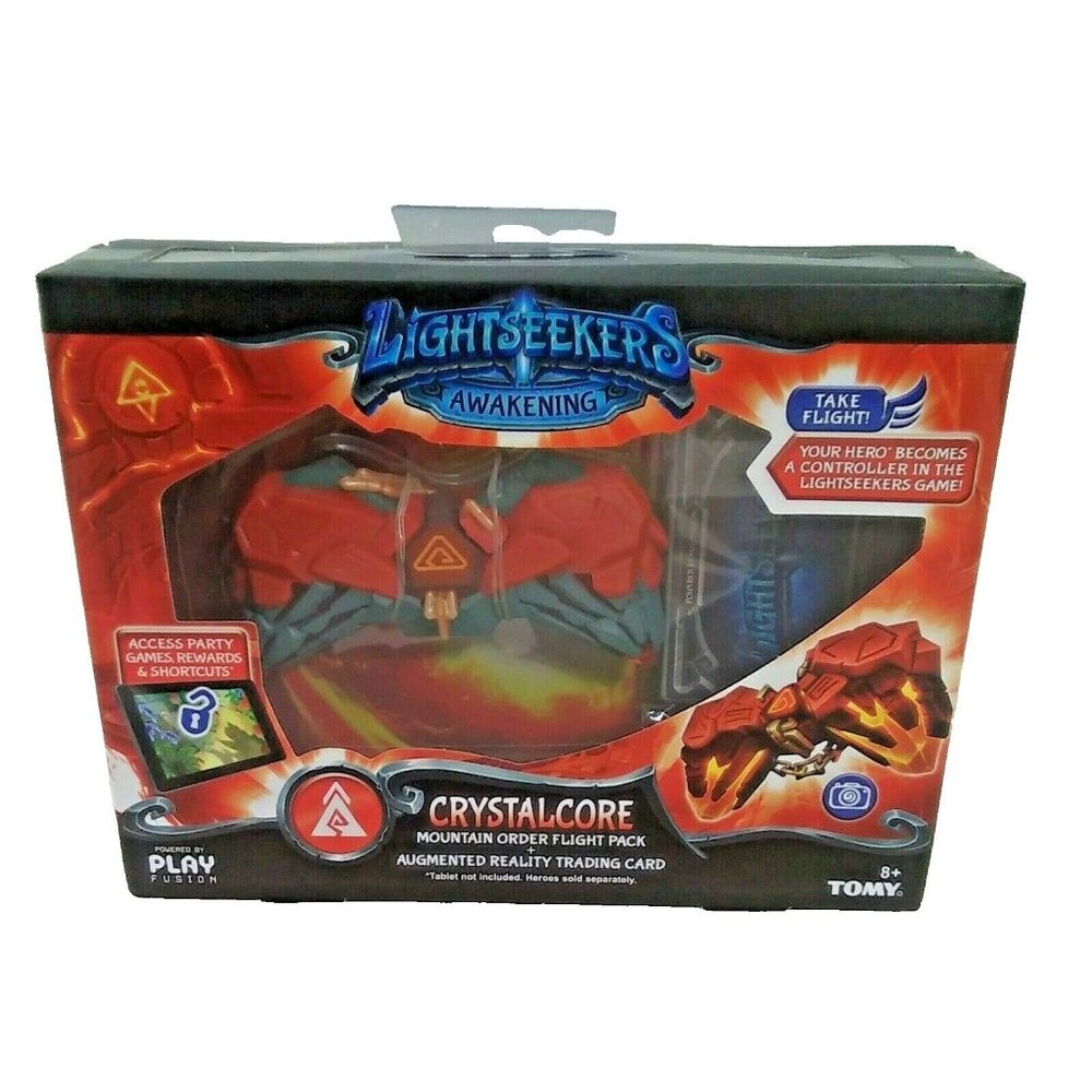 TOMY Lightseekers Awakening Flight Pack Figure and Trading Card Crystalcore